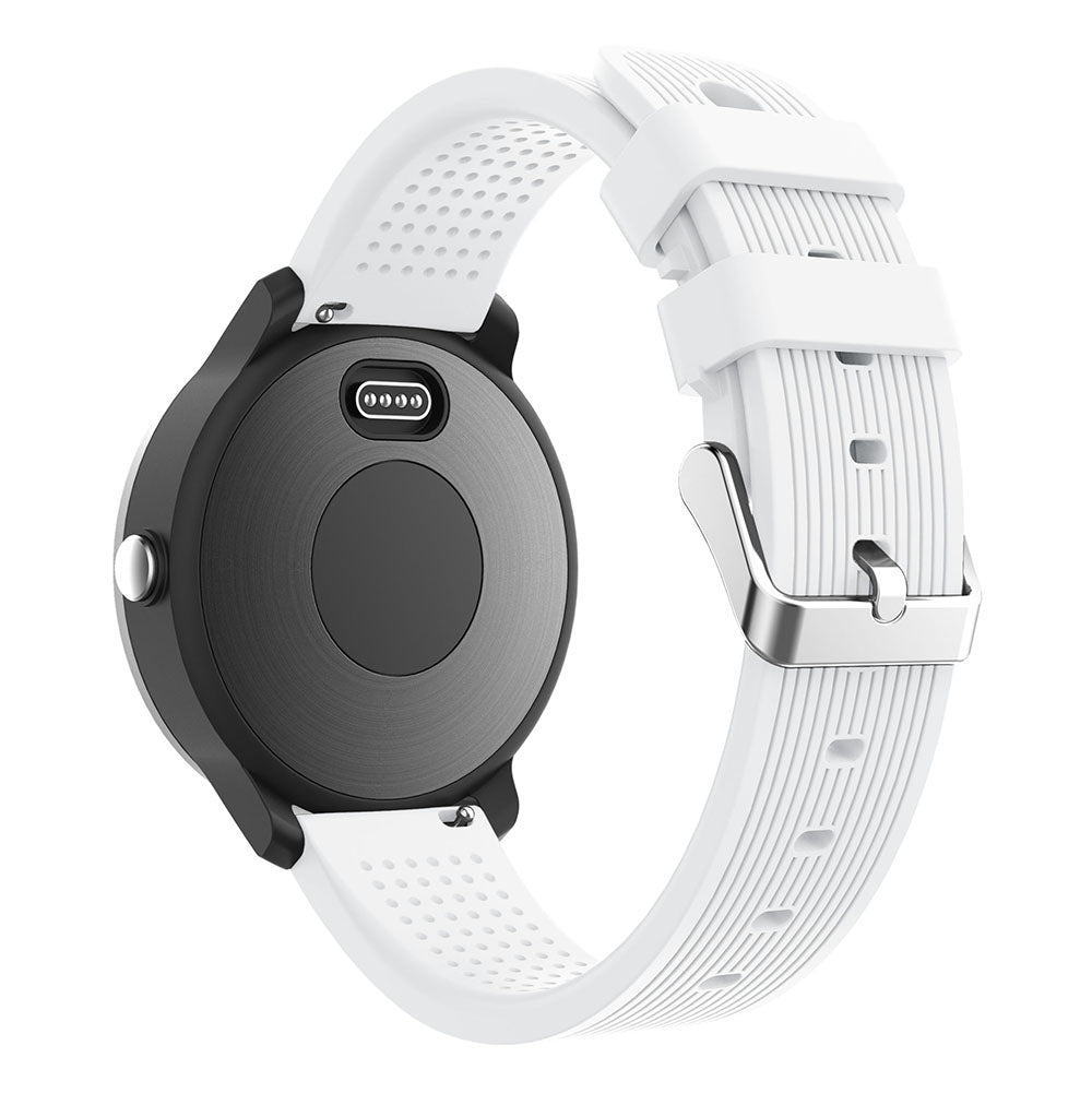 20mm Stripes Texture Silicone Watchband for Garmin Vivoactive 3 Adjustable Watch Strap Replacement