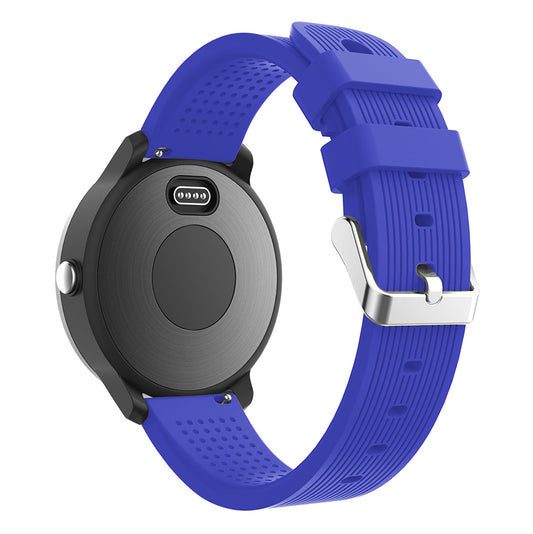 20mm Stripes Texture Silicone Watchband for Garmin Vivoactive 3 Adjustable Watch Strap Replacement