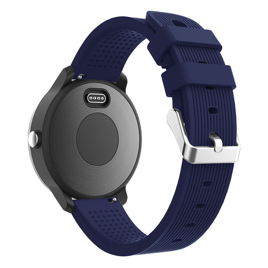 20mm Stripes Texture Silicone Watchband for Garmin Vivoactive 3 Adjustable Watch Strap Replacement