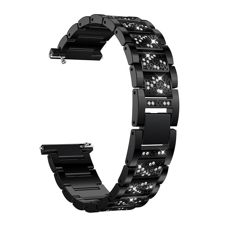 22mm Universal Rhinestone Decor Metal Watch Band for Huawei Watch GT / Samsung Gear S3 Classic / S3 Frontier