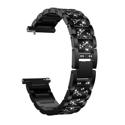 22mm Universal Rhinestone Decor Metal Watch Band for Huawei Watch GT / Samsung Gear S3 Classic / S3 Frontier