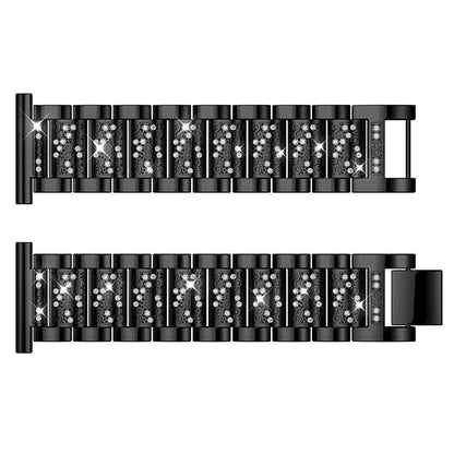 22mm Universal Rhinestone Decor Metal Watch Band for Huawei Watch GT / Samsung Gear S3 Classic / S3 Frontier