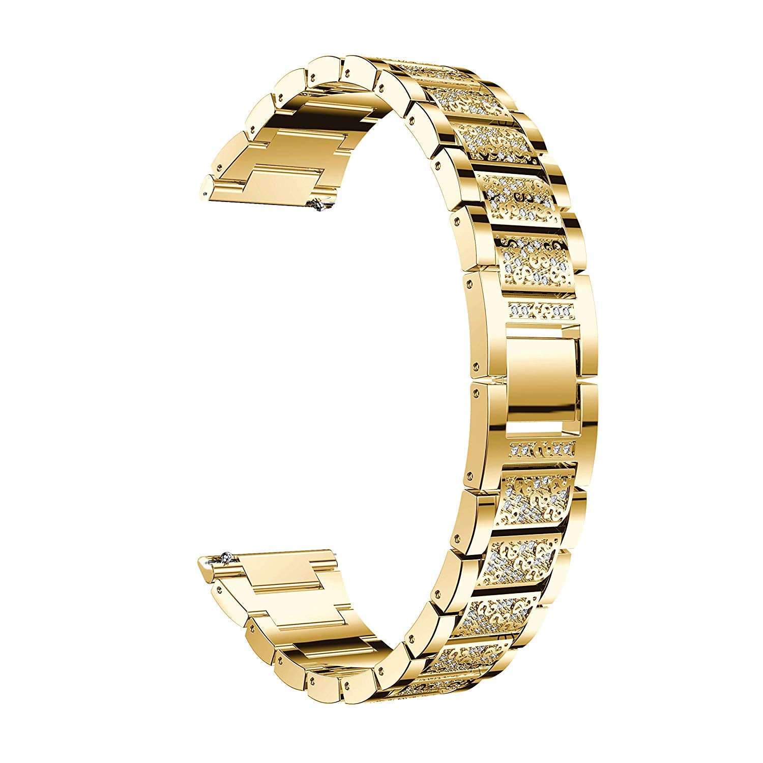22mm Universal Rhinestone Decor Metal Watch Band for Huawei Watch GT / Samsung Gear S3 Classic / S3 Frontier