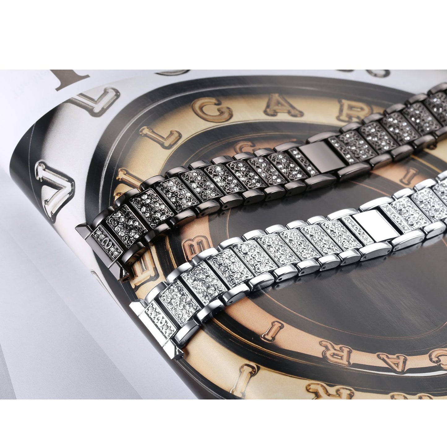 22mm Universal Rhinestone Decor Metal Watch Band for Huawei Watch GT / Samsung Gear S3 Classic / S3 Frontier