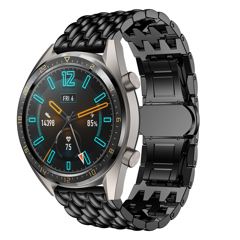 For Huawei Watch GT / Samsung Galaxy Watch 46mm / Samsung Gear S3 Frontier / Gear S3 Frontier 22mm S3 Alloy Butterfly Clasp Watch Strap Link Bracelet