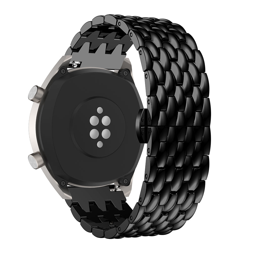 For Huawei Watch GT / Samsung Galaxy Watch 46mm / Samsung Gear S3 Frontier / Gear S3 Frontier 22mm S3 Alloy Butterfly Clasp Watch Strap Link Bracelet
