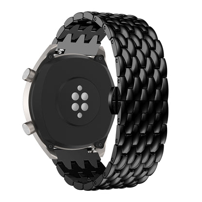 For Huawei Watch GT / Samsung Galaxy Watch 46mm / Samsung Gear S3 Frontier / Gear S3 Frontier 22mm S3 Alloy Butterfly Clasp Watch Strap Link Bracelet