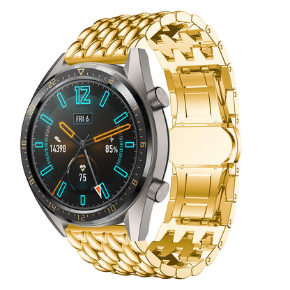 For Huawei Watch GT / Samsung Galaxy Watch 46mm / Samsung Gear S3 Frontier / Gear S3 Frontier 22mm S3 Alloy Butterfly Clasp Watch Strap Link Bracelet