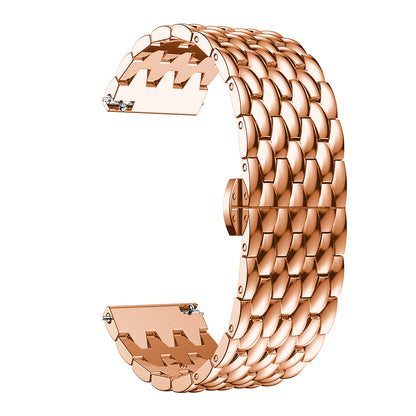 For Huawei Watch GT / Samsung Galaxy Watch 46mm / Samsung Gear S3 Frontier / Gear S3 Frontier 22mm S3 Alloy Butterfly Clasp Watch Strap Link Bracelet