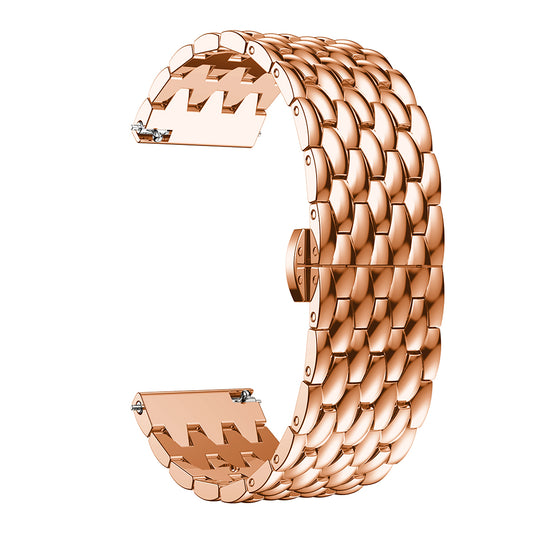 For Huawei Watch GT / Samsung Galaxy Watch 46mm / Samsung Gear S3 Frontier / Gear S3 Frontier 22mm S3 Alloy Butterfly Clasp Watch Strap Link Bracelet