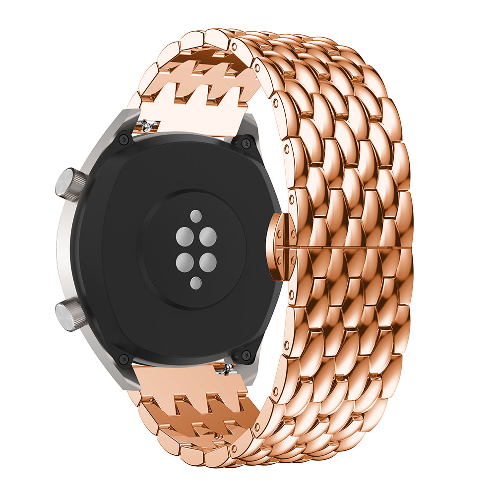 For Huawei Watch GT / Samsung Galaxy Watch 46mm / Samsung Gear S3 Frontier / Gear S3 Frontier 22mm S3 Alloy Butterfly Clasp Watch Strap Link Bracelet