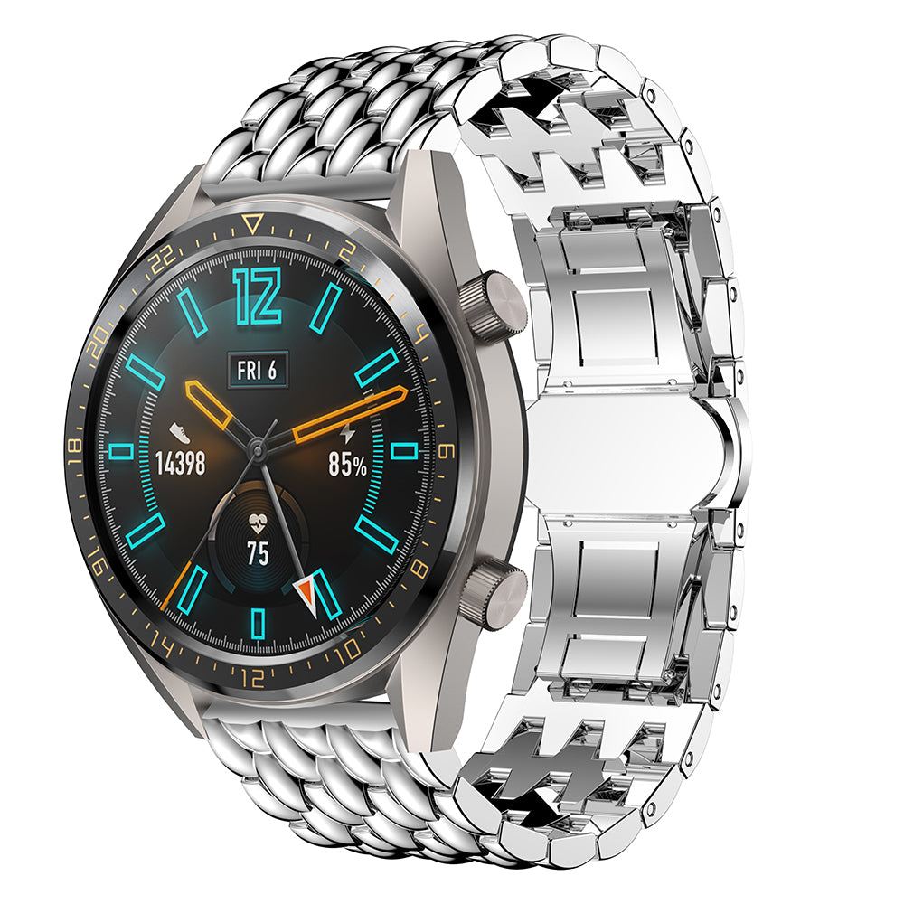 For Huawei Watch GT / Samsung Galaxy Watch 46mm / Samsung Gear S3 Frontier / Gear S3 Frontier 22mm S3 Alloy Butterfly Clasp Watch Strap Link Bracelet