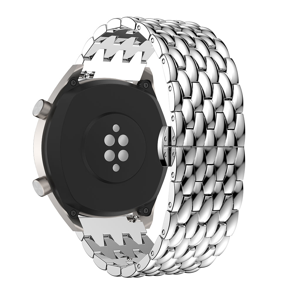 For Huawei Watch GT / Samsung Galaxy Watch 46mm / Samsung Gear S3 Frontier / Gear S3 Frontier 22mm S3 Alloy Butterfly Clasp Watch Strap Link Bracelet