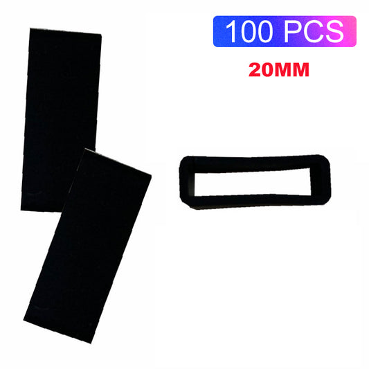 100PCS/Pack Silicone Buckle Ring Loop Holder for Smart Bracelet Watch Band, Size: 20mm