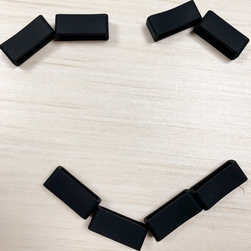 100PCS/Pack Silicone Buckle Ring Loop Holder for Smart Bracelet Watch Band, Size: 20mm
