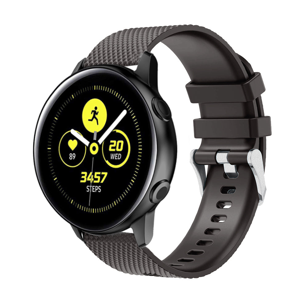 20mm Sandblasting Buckle Silicone Sport Watch Band for Samsung Galaxy Watch Active