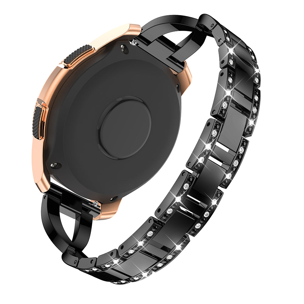 20mm X-shape Aluminum Alloy Rhinestone Watch Band for Samsung Gear S2 Classic