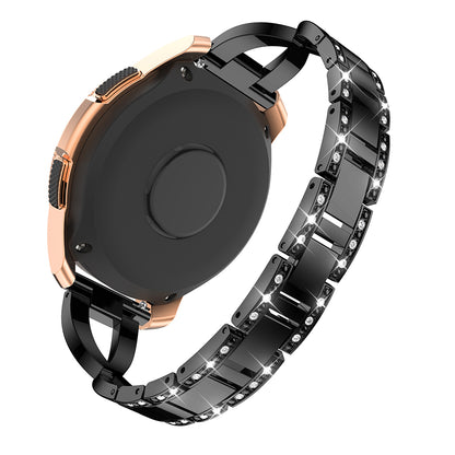20mm X-shape Aluminum Alloy Rhinestone Watch Band for Samsung Gear S2 Classic