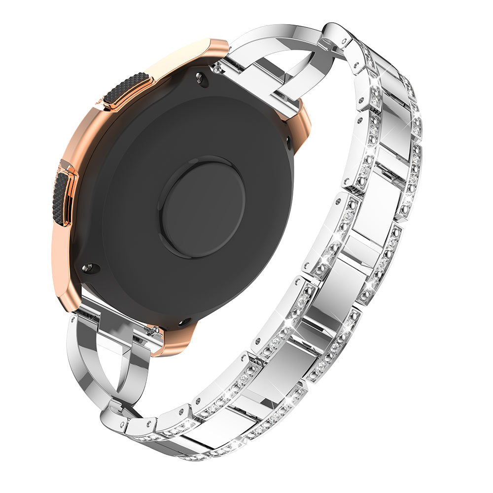 20mm X-shape Aluminum Alloy Rhinestone Watch Band for Samsung Gear S2 Classic