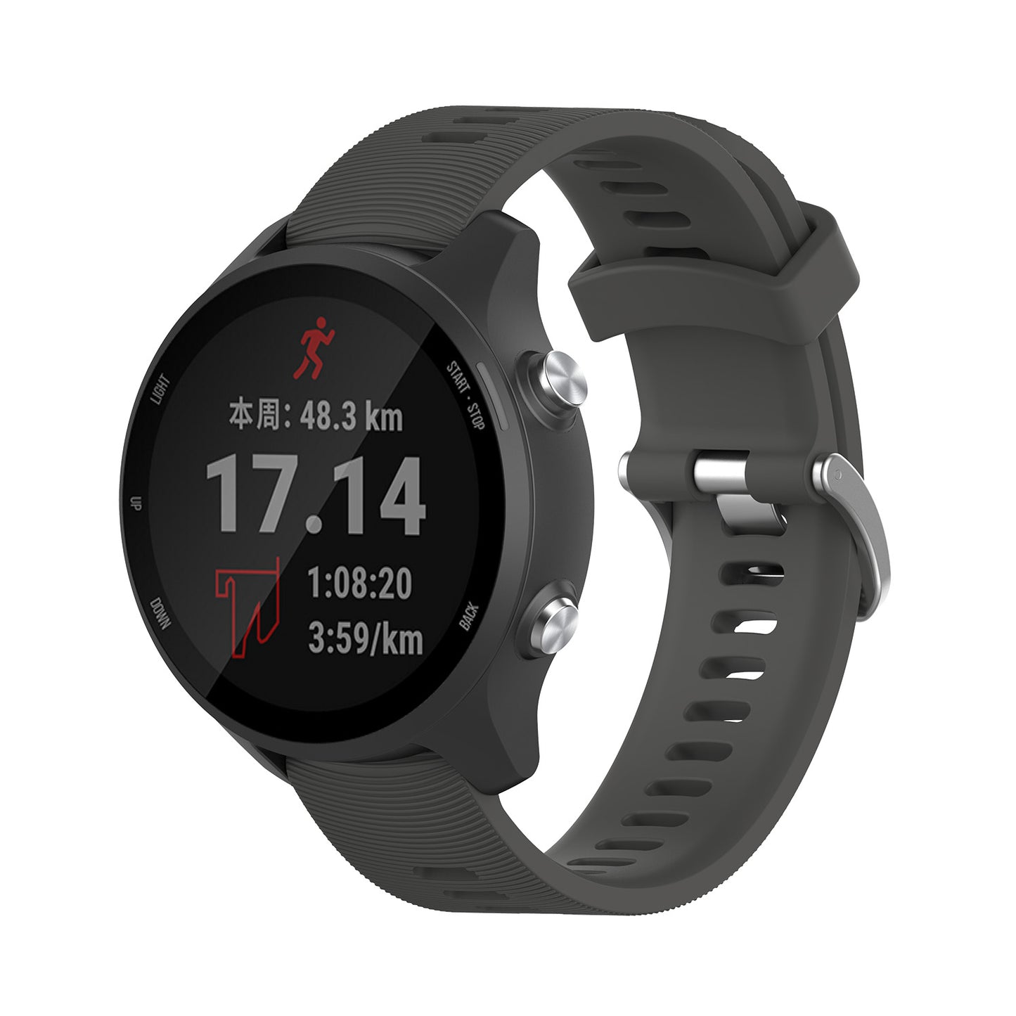 20mm Silicone Watch Strap for Garmin Forerunner 245 Smart Watch Band Replacement