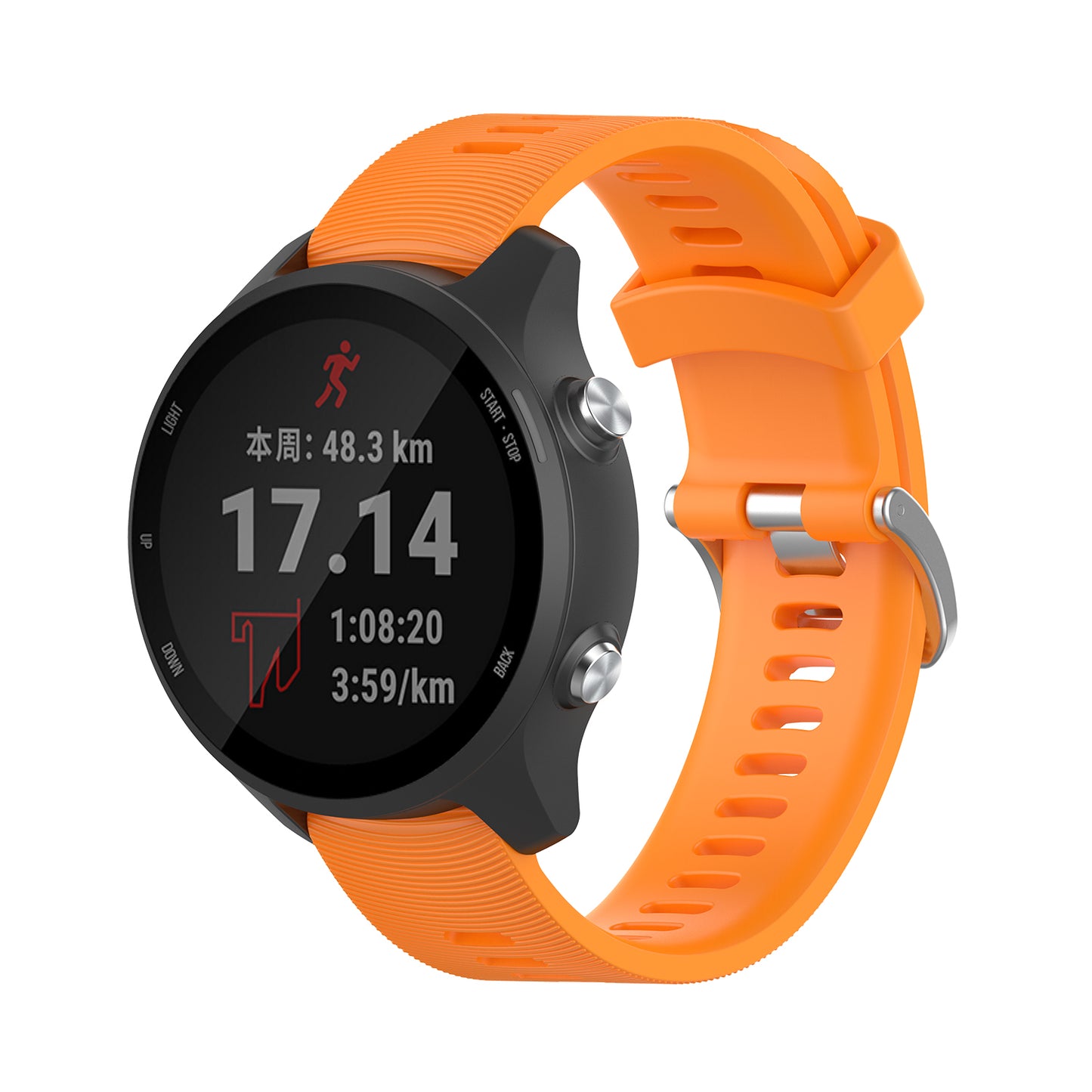 20mm Silicone Watch Strap for Garmin Forerunner 245 Smart Watch Band Replacement