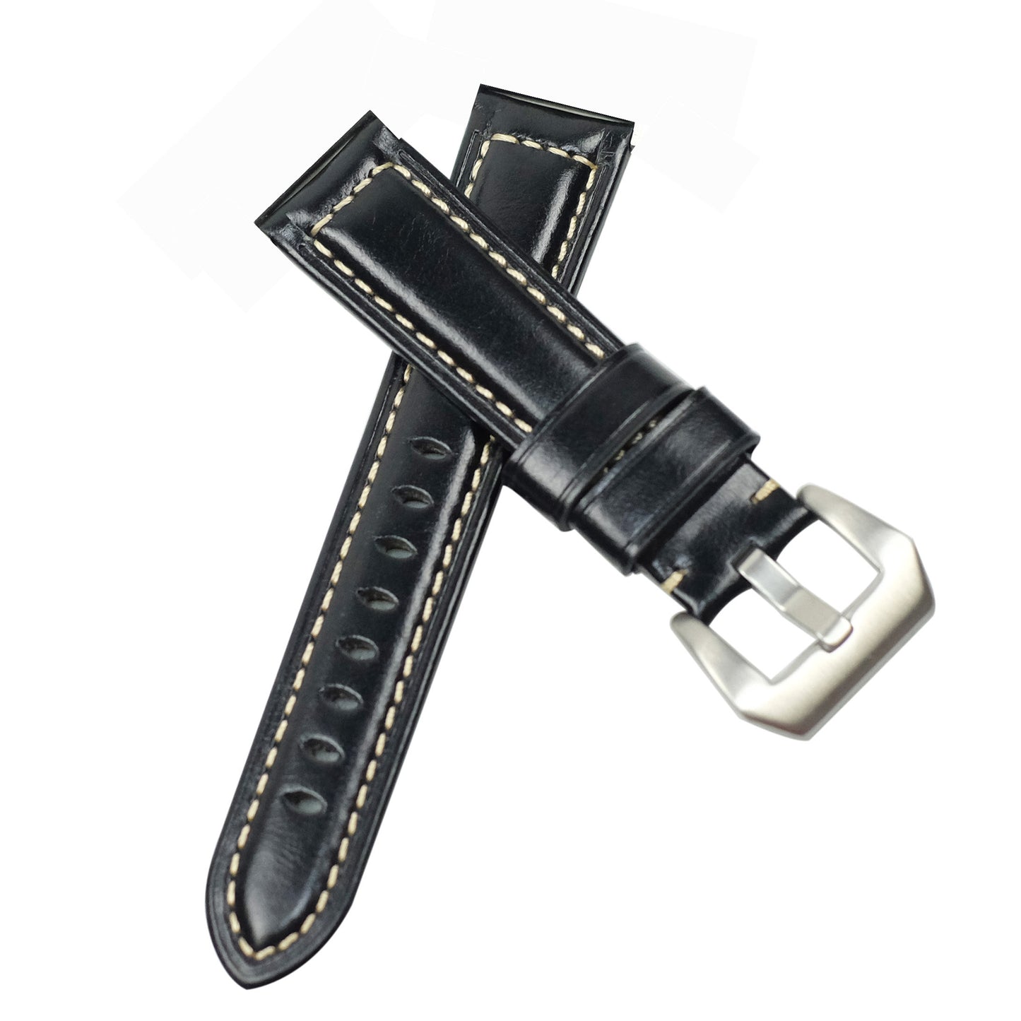 22mm Split Leather with Silver Buckle Watch Band for Huawei Watch GT