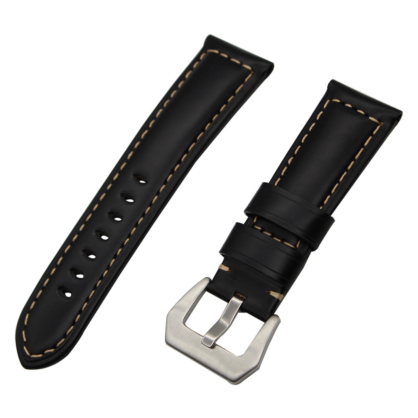 22mm Split Leather with Silver Buckle Watch Band for Huawei Watch GT
