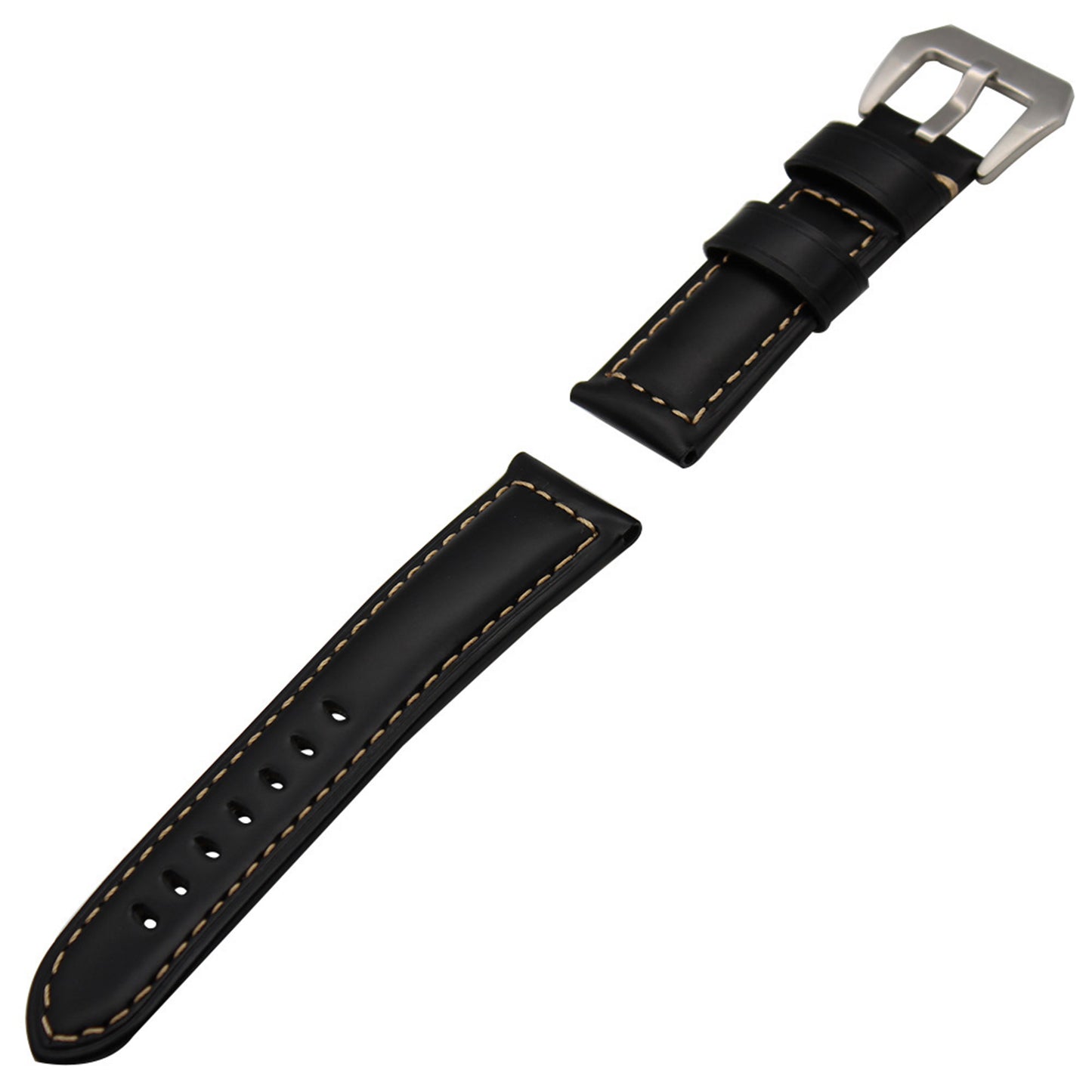 22mm Split Leather with Silver Buckle Watch Band for Huawei Watch GT
