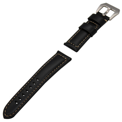 22mm Split Leather with Silver Buckle Watch Band for Huawei Watch GT