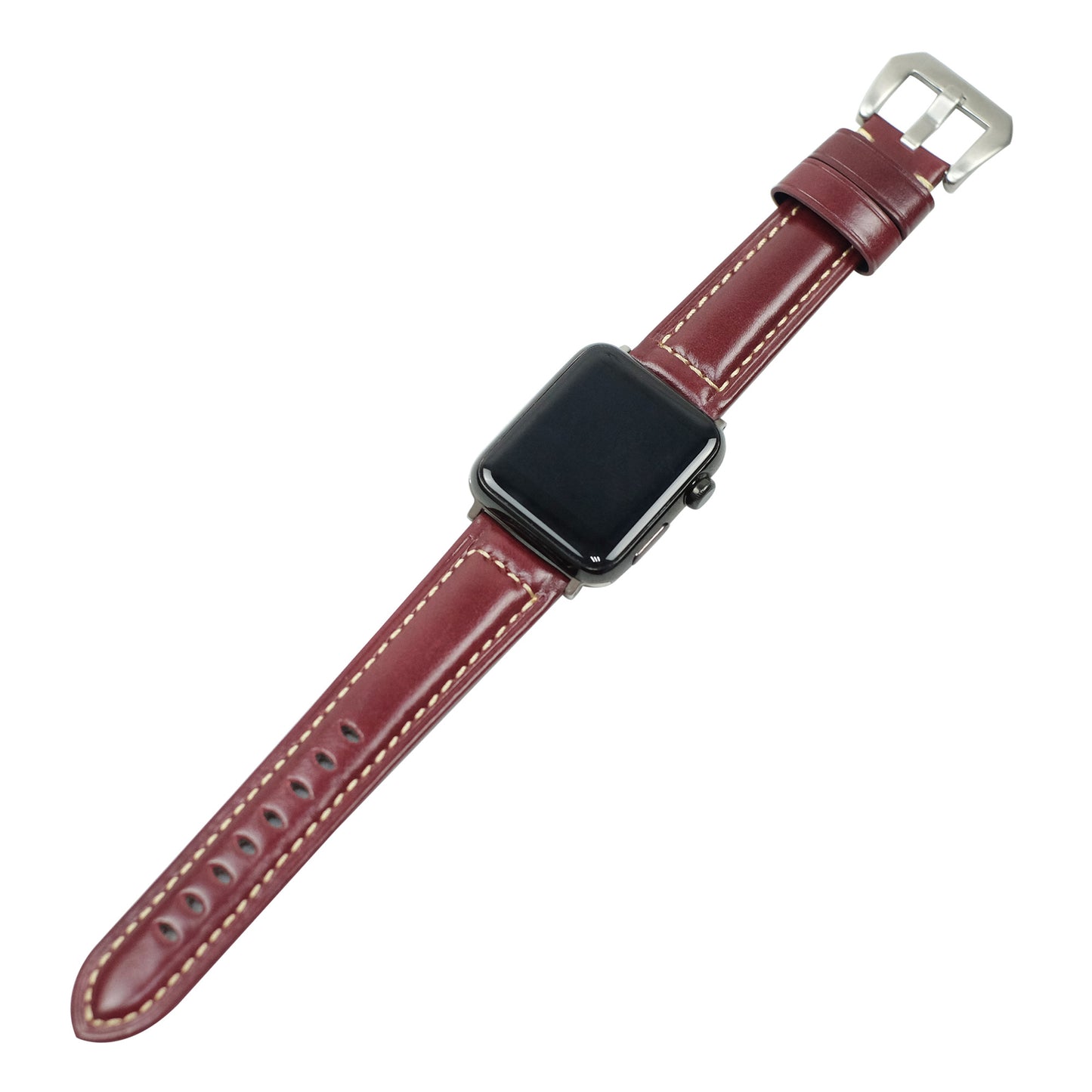 22mm Split Leather with Silver Buckle Watch Band for Huawei Watch GT