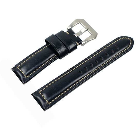22mm Split Leather with Silver Buckle Watch Band for Huawei Watch GT