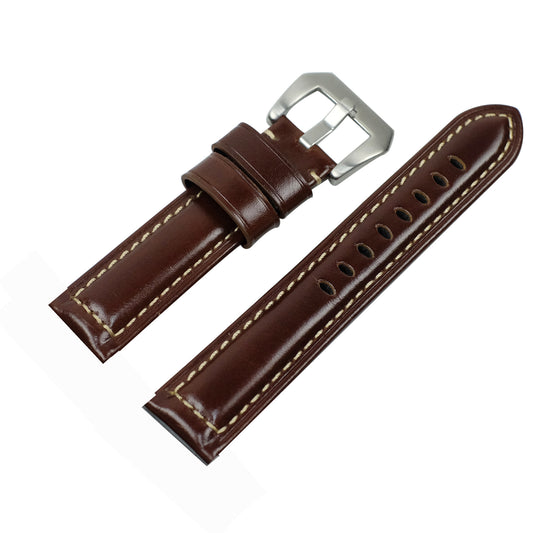22mm Split Leather with Silver Buckle Watch Band for Huawei Watch GT