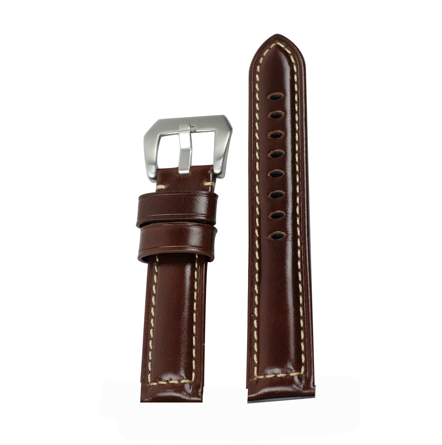 22mm Split Leather with Silver Buckle Watch Band for Huawei Watch GT
