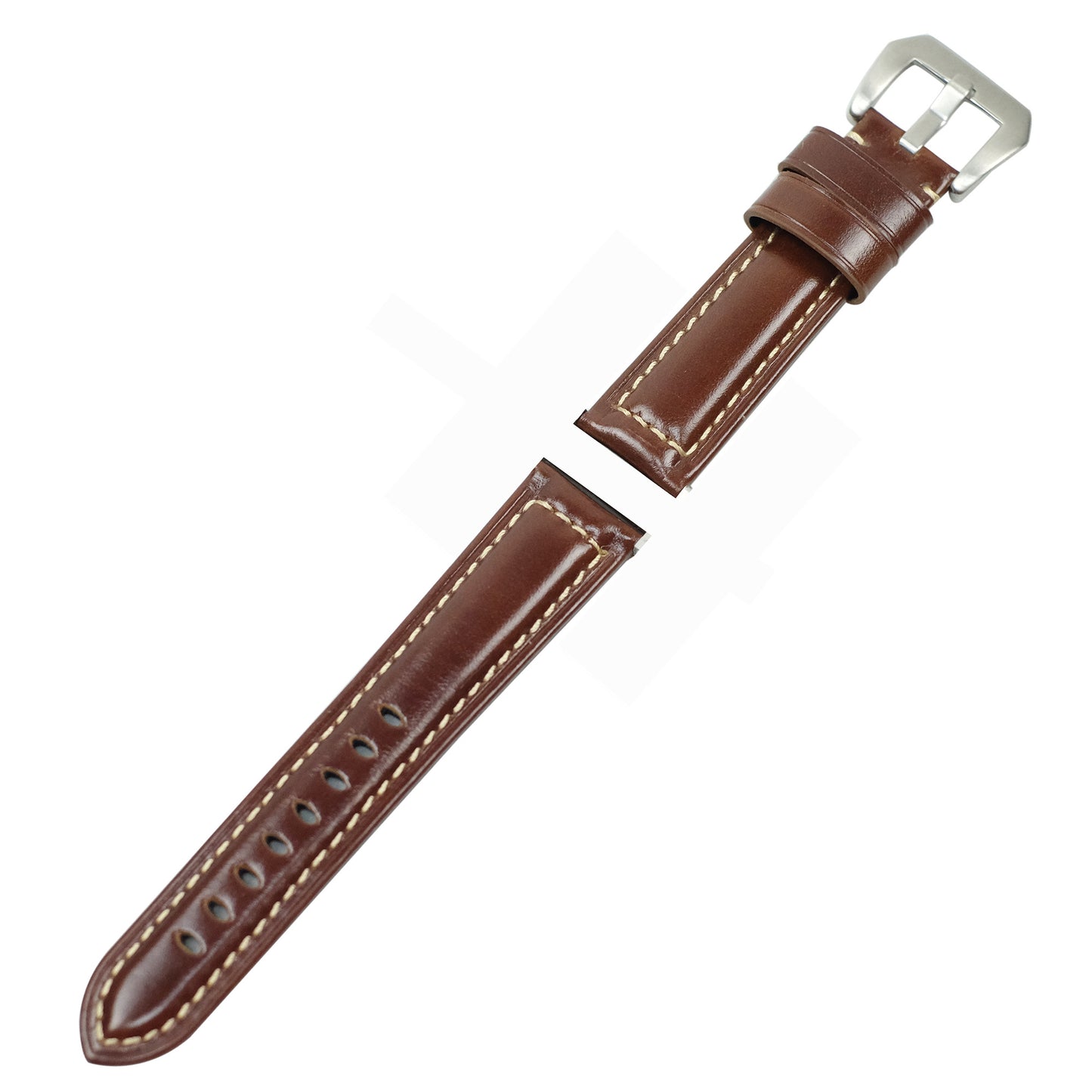 22mm Split Leather with Silver Buckle Watch Band for Huawei Watch GT