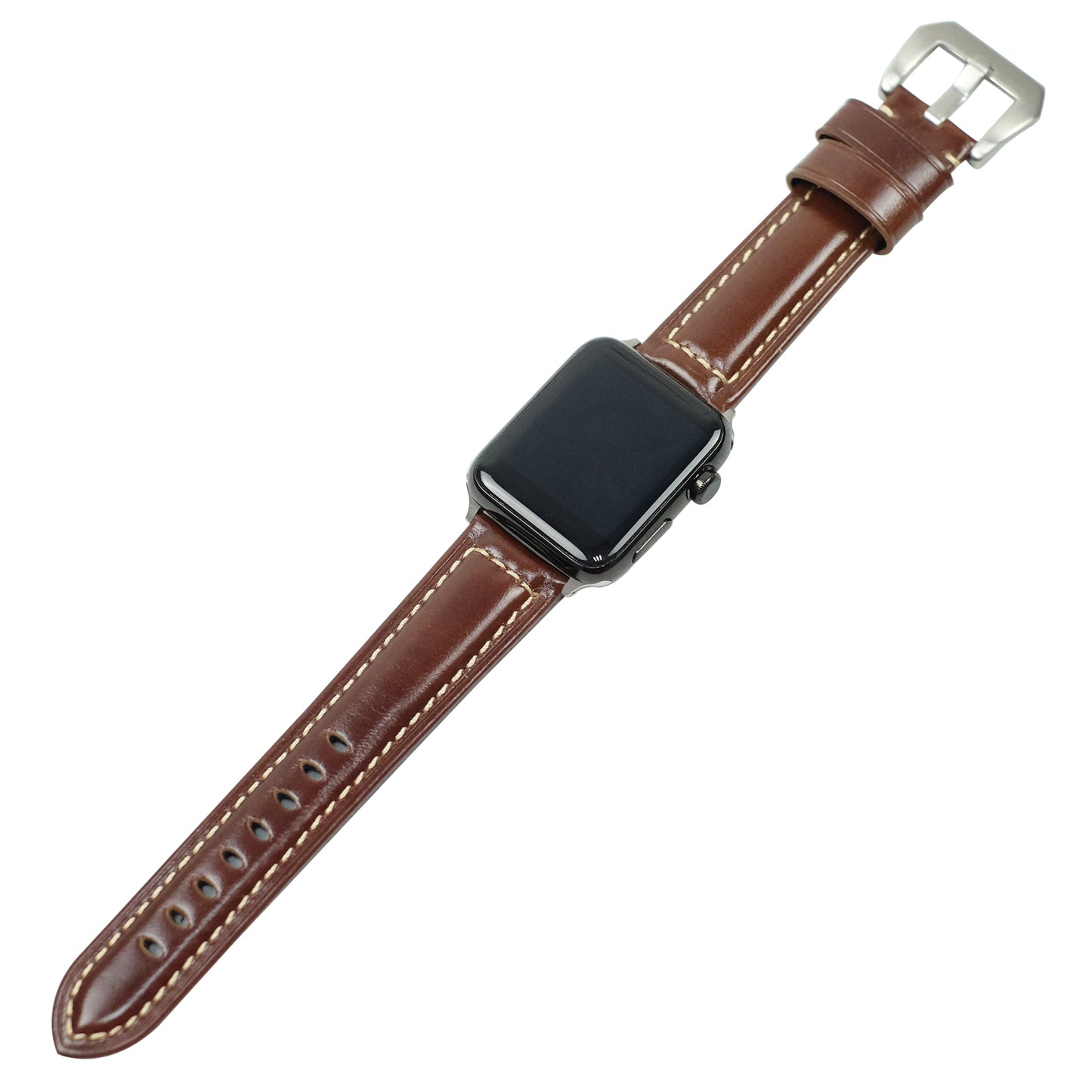 22mm Split Leather with Silver Buckle Watch Band for Huawei Watch GT