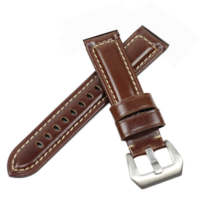 22mm Split Leather with Silver Buckle Watch Band for Huawei Watch GT