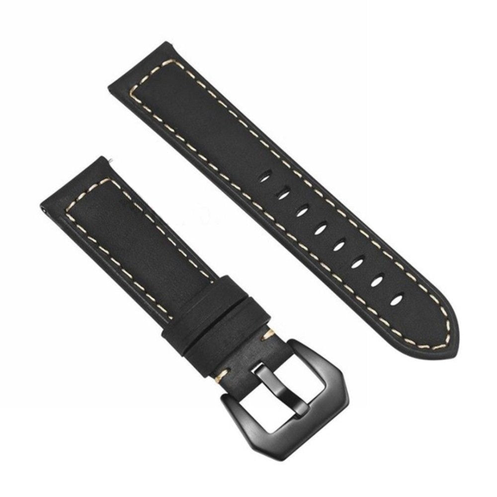 22mm Split Leather Watch Band with Black Big Buckle for Huawei Watch GT