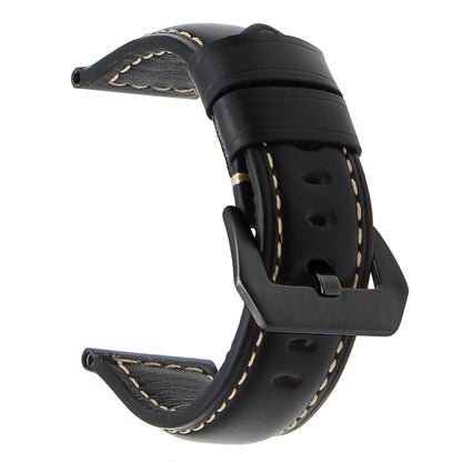 22mm Split Leather Watch Band with Black Big Buckle for Huawei Watch GT