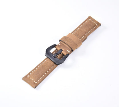 22mm Split Leather Watch Band with Black Big Buckle for Huawei Watch GT