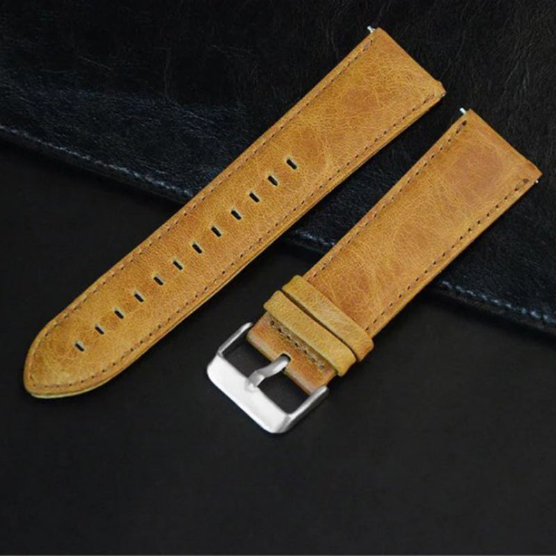 22mm Crazy Horse Texture Leather Smart Bracelet Strap for Huawei Watch GT