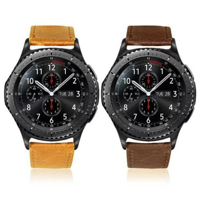 22mm Crazy Horse Texture Leather Smart Bracelet Strap for Huawei Watch GT