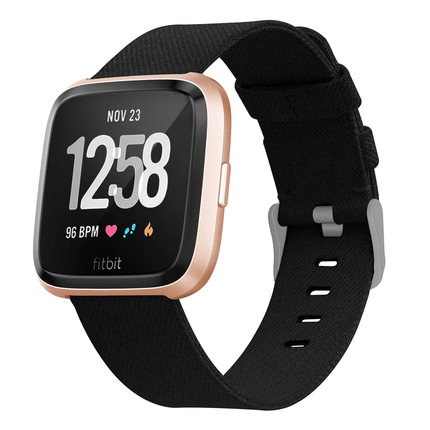 22mm Stainless Steel Clasp Nylon Wristband for Samsung Gear S3 Classic / Huawei Watch GT, etc.