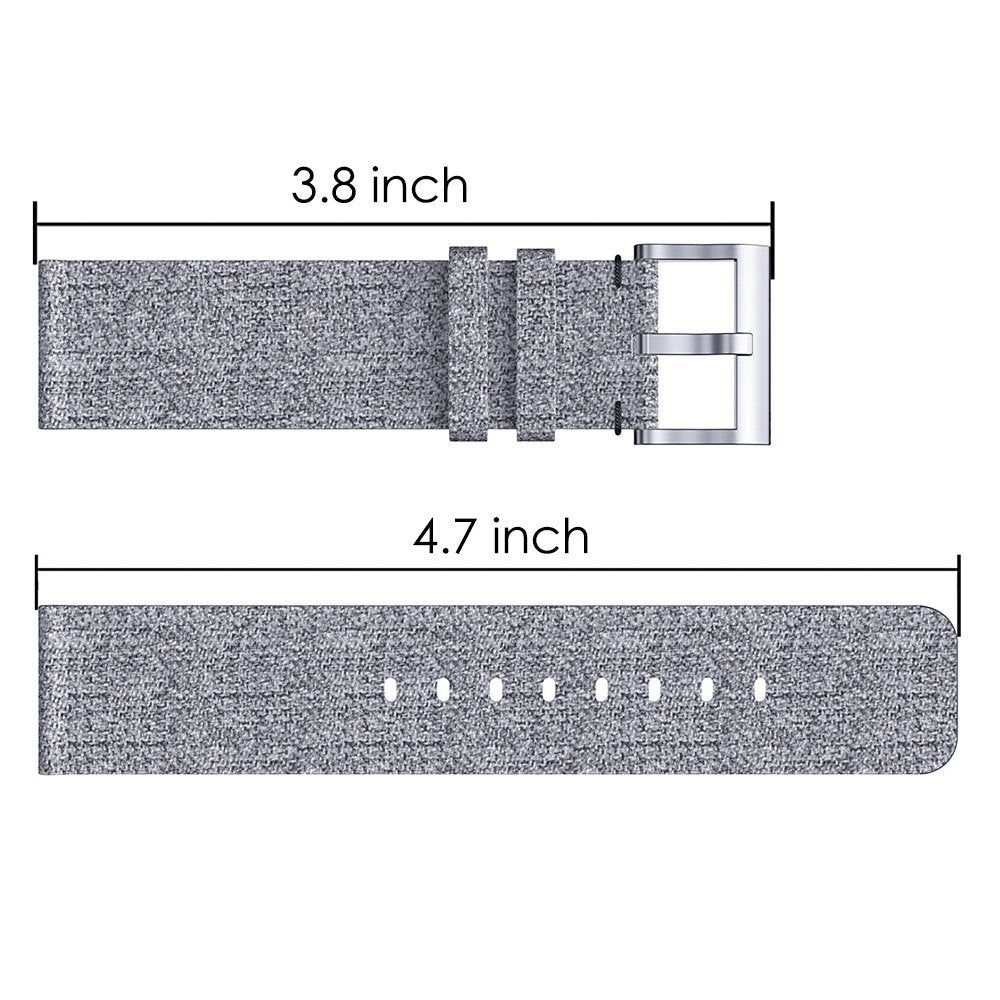 22mm Stainless Steel Clasp Nylon Wristband for Samsung Gear S3 Classic / Huawei Watch GT, etc.