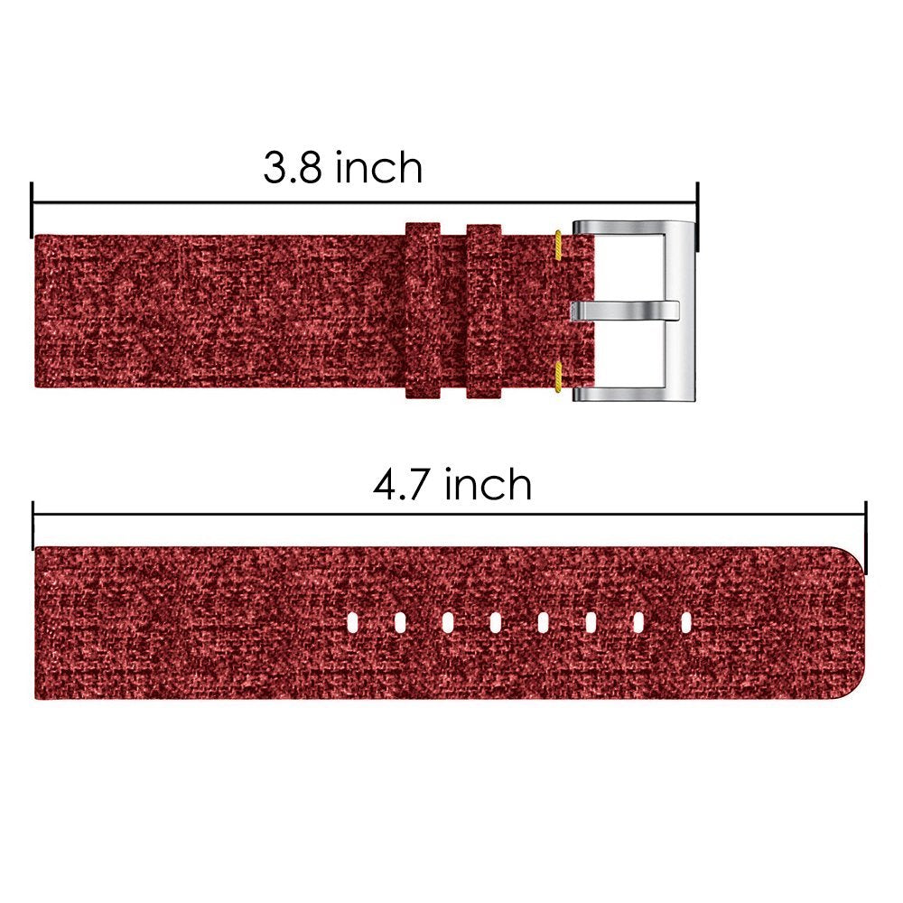 22mm Stainless Steel Clasp Nylon Wristband for Samsung Gear S3 Classic / Huawei Watch GT, etc.