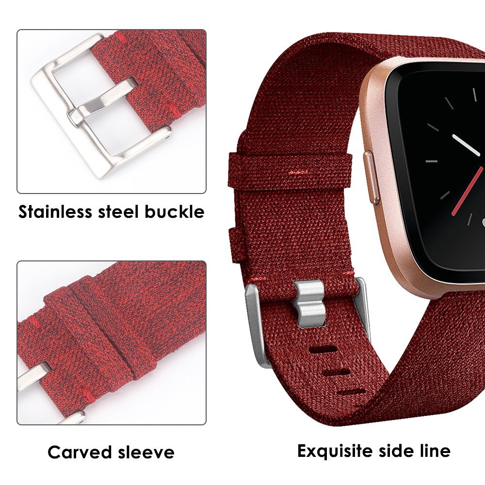 22mm Stainless Steel Clasp Nylon Wristband for Samsung Gear S3 Classic / Huawei Watch GT, etc.