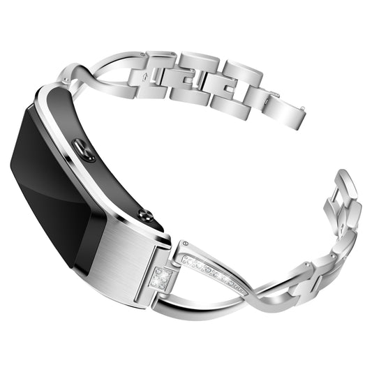 18MM Rhinestone-encrusted Stainless Steel Watchband Replacement for Huawei TalkBand B5