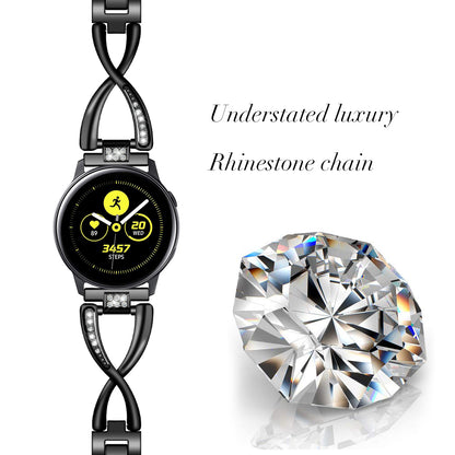 20mm X-shape Aluminum Alloy Diamond Watch Band for Samsung Galaxy Watch 42mm