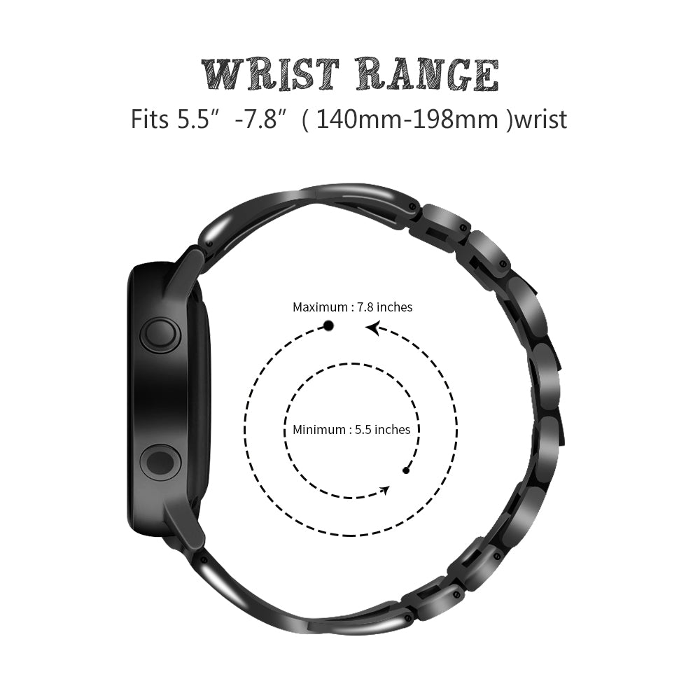 20mm X-shape Aluminum Alloy Diamond Watch Band for Samsung Galaxy Watch 42mm