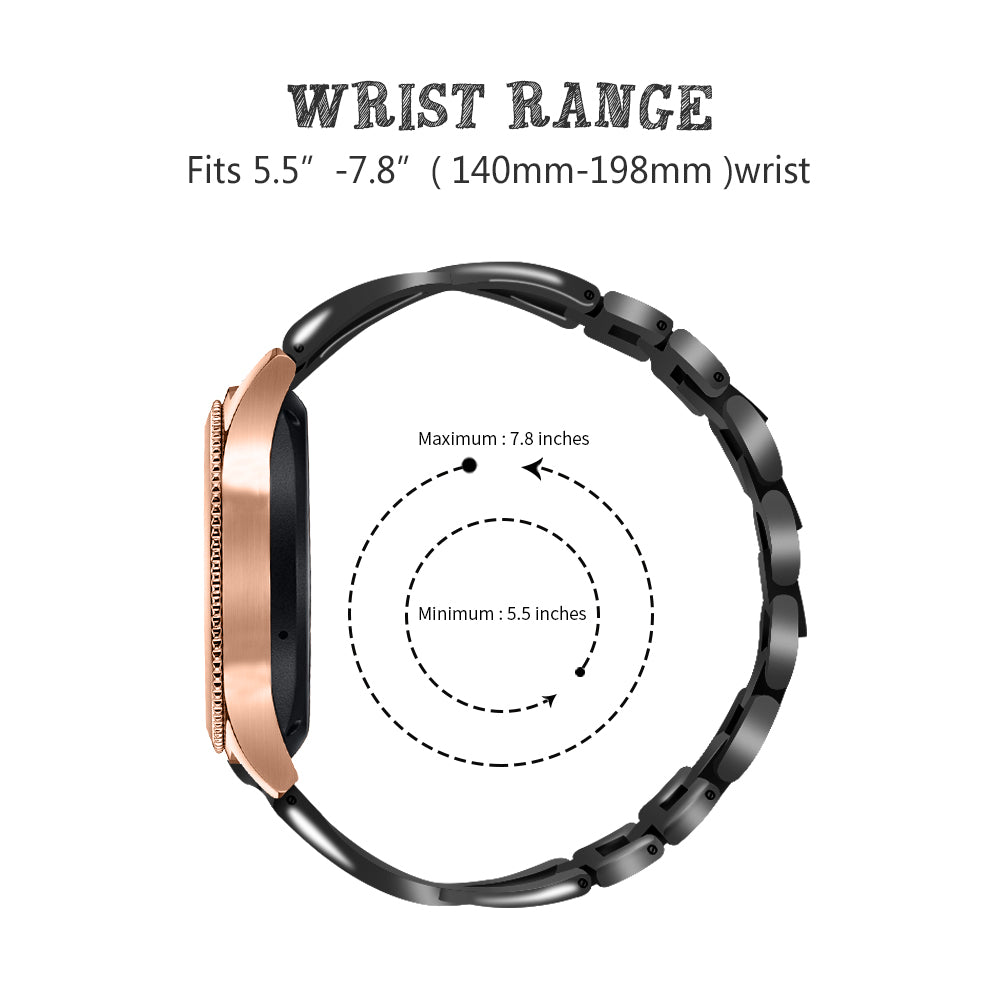 20mm X-shape Aluminum Alloy Diamond Watch Band for Samsung Galaxy Watch 42mm