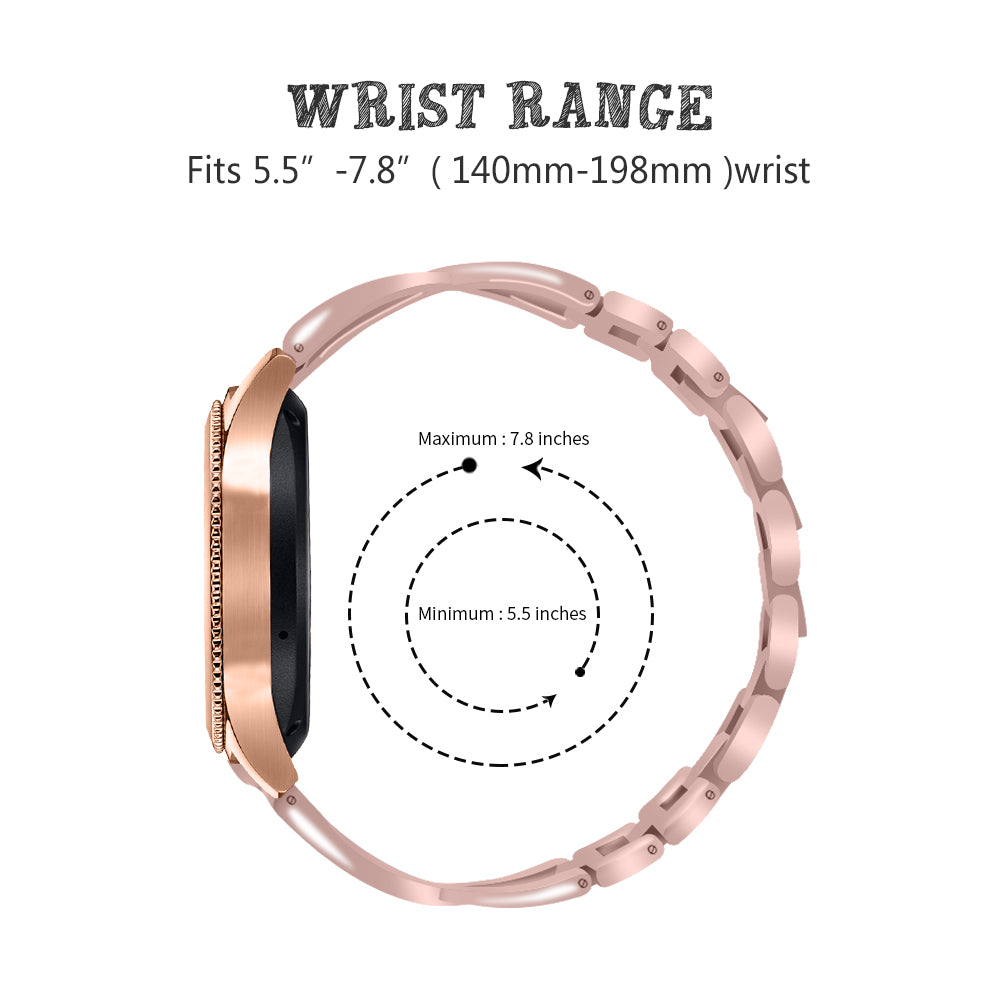 20mm X-shape Aluminum Alloy Diamond Watch Band for Samsung Galaxy Watch 42mm